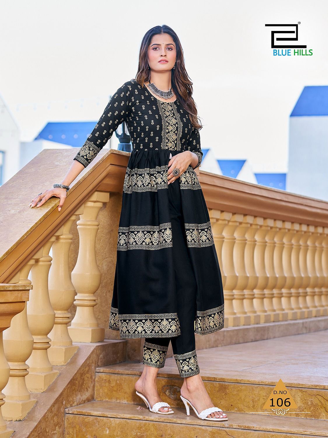 Maharani By Blue Hills Long Printed Kurtis Catalog

